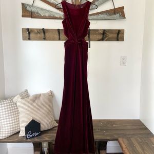Lulu’s Velvet Red Maxi Dress